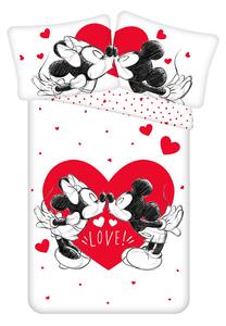 Bawełniana pościel dziecięca Mickey and Minnie Love 05, 140 x 200 cm, 70 x 90 cm