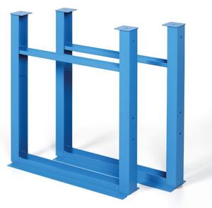 Pojedyncza metalowa noga dla stołów warsztatowych GÜDE, regulowana, niebieska, zestaw 2 szt