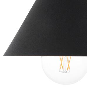 Lampa wisząca czarna metalowy stożkowaty klosz nowoczesny design Aragon Beliani