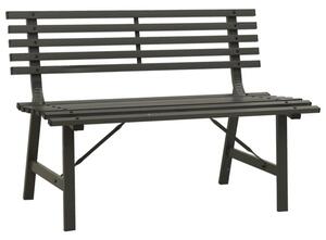 Ławka ogrodowa, 110 cm, stalowa, czarna