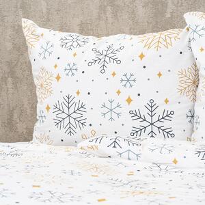 Pościel flanelowa Frosty snowflakes, 140 x 200 cm, 70 x 90 cm