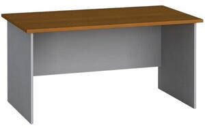 Stół biurowy PRIMO FLEXI, prosty 1400 x 800 mm, szary / czereśnia
