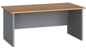 Stół biurowy PRIMO FLEXI, prosty 1600 x 800 mm, szary / orzech