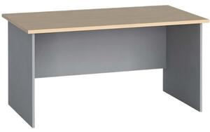 Stół biurowy PRIMO FLEXI, prosty 1400 x 800 mm, szary / brzoza