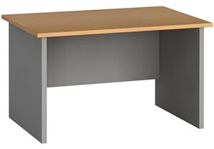Stół biurowy PRIMO FLEXI, prosty 120x80 cm, szary / buk