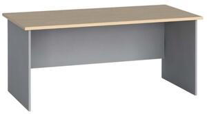 Stół biurowy PRIMO FLEXI, prosty 1600 x 800 mm, szary / brzoza