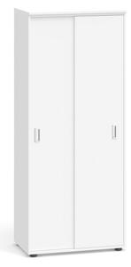 Szafa biurowa z przesuwnymi drzwiami PRIMO, 1781 x 800 x 420 mm, biały
