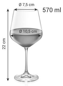 Tescoma Kieliszki do czerwonego wina GIORGIO 570 ml, 6 szt