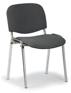 Krzesło konferencyjne VIVA - chromowane nogi, szare