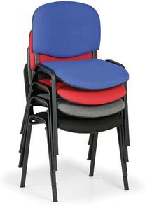Krzesło konferencyjne VIVA - czarne nogi, czerwone
