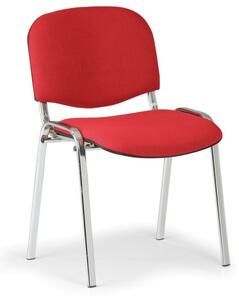 Krzesło konferencyjne VIVA - chromowane nogi, czerwony