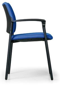 Krzesło konferencyjne ROCKET z podłokietnikami, niebieski