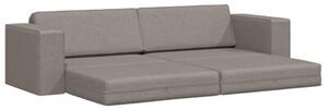 Sofa bed ciemnoszary 245 x 78 x 77 cm tkanina