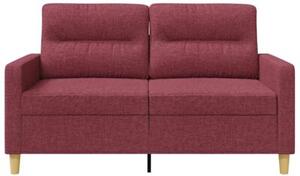 Sofa 2-osobowa, winna czerwieÅ, 120 cm, tapicerowana tkaninÄ