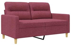 Sofa 2-osobowa, winna czerwieÅ, 120 cm, tapicerowana tkaninÄ