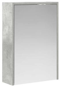 Szafka z lustrem do łazienki betonowy szary 43 x 16 x 62.5 cm