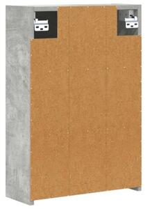 Szafka z lustrem do łazienki betonowy szary 43 x 16 x 62.5 cm