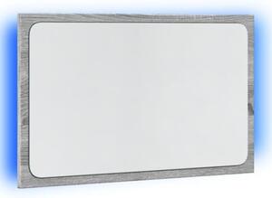 Lustro Åazienkowe z LED, szary dÄ b sonoma, 60x8,5x38 cm