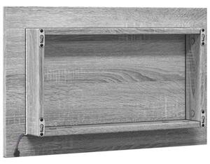 Lustro Åazienkowe z LED, szary dÄ b sonoma, 60x8,5x38 cm