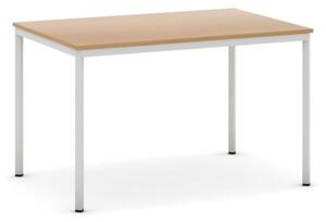 Stół do jadalni i stołówki, 1200 x 800 mm, jasnoszara konstrukcja, buk