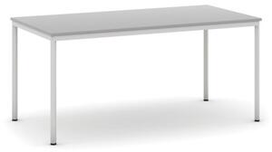 Stół do jadalni i stołówki, 1600 x 800 mm, jasnoszara konstrukcja, szary