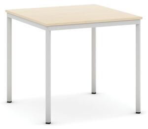 Stół do jadalni i stołówki, 800 x 800 mm, jasnoszara konstrukcja, brzoza