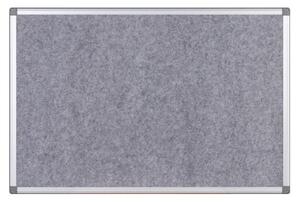 Tekstylna tablica ogłoszeń, szara, 900 x 600 mm
