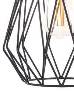 Industrialna lampa wisząca abażur klatka czarna metalowa Magra Beliani