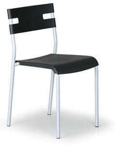 Plastikowe krzesło kuchenne LINDY, czarny