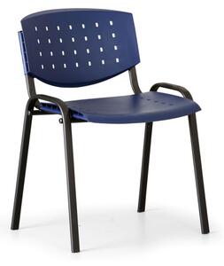 Krzesło konferencyjne TONY, niebieski - kolor konstrucji czarny