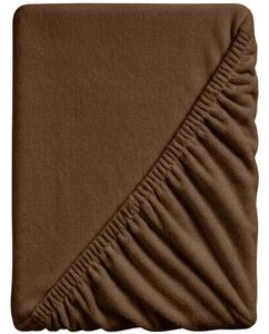 Prześcieradło z mikropluszu SOFT 160x200 cm brązowe