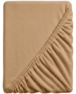 Prześcieradło z mikropluszu SOFT 90x200 cm beżowe