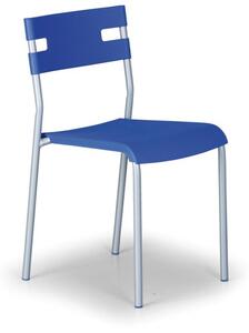 Plastikowe krzesło kuchenne LINDY, niebieski
