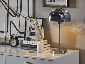 Nowoczesna lampa stołowa biurkowa metalowa srebrna Senette Beliani
