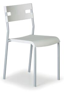Plastikowe krzesło kuchenne LINDY, biały