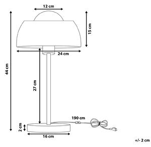 Nowoczesna lampa stołowa biurkowa metalowa czarna Senette Beliani