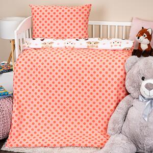 Dziecięca pościel bawełniana do łóżeczka Cute animals, 100 x 135 cm, 40 x 60 cm