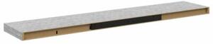 Półki ścienne, 2 szt., szarość betonu, 120 x 23,5 x 3,8 cm, mdf