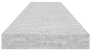 Półki ścienne, 2 szt., szarość betonu, 120 x 23,5 x 3,8 cm, mdf