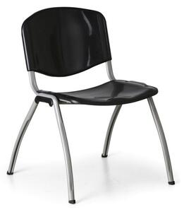 Plastikowe krzesło kuchenne LIVORNO PLASTIC, czarne