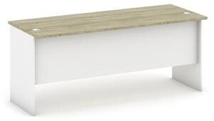 Biurko proste MIRELLI A+, długość 1800 mm, biały/dąb sonoma