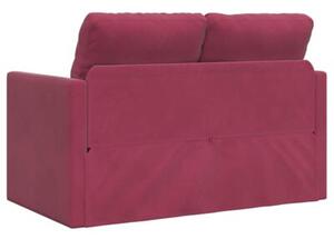 Sofa podÅogowa 2-w-1, winna czerwieÅ, 122x204x55 cm, aksamit