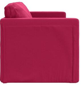 Sofa podÅogowa 2-w-1, winna czerwieÅ, 122x204x55 cm, aksamit