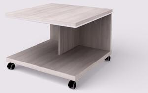 Stół konferencyjny Wels - mobilny, 700 x 700 x 500 mm, jasna akacja
