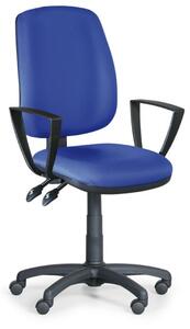 Krzesło biurowe ATHEUS z podłokietnikami, niebieskie
