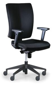 Krzesło biurowe LEON PLUS, czarny - z podłokietnikami