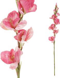 Sztuczny kwiat Gladiola różowy, 10 x 85 x 10 cm