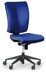 Krzesło biurowe LEON PLUS, niebieskie, bez podłokietników