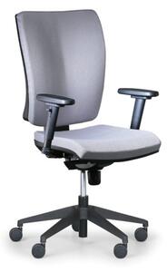 Krzesło biurowe LEON PLUS, szary - z podłokietnikami