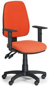 Krzesło biurowe ALEX z podłokietnikami - pomaranczowe
